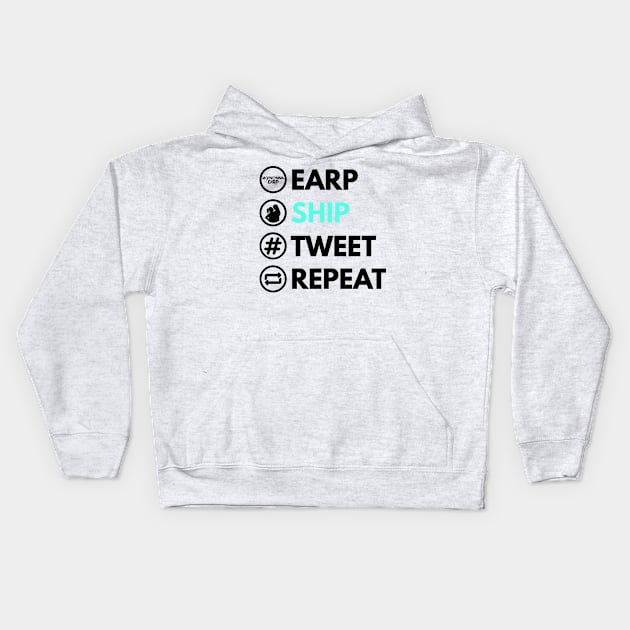 Earp Ship Tweet Repeat - Wynonna Earp Kids Hoodie by VikingElf